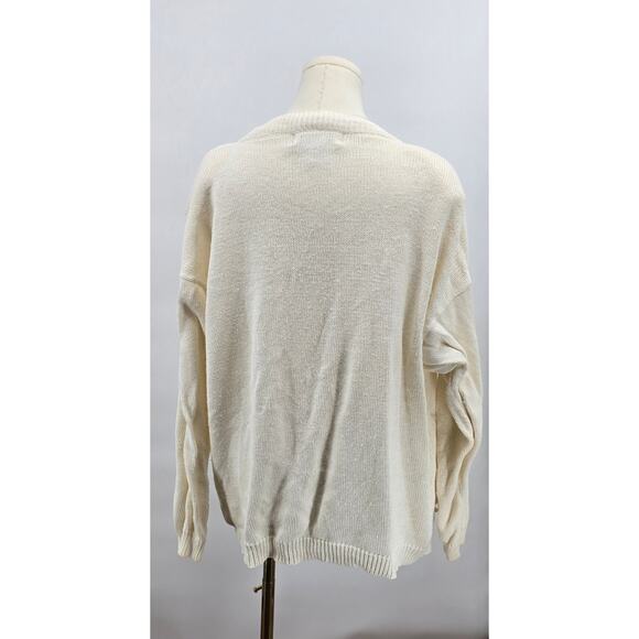 Vintage 1990s Victoria Harbour White Beaded Cardigan - Picture 4 of 7